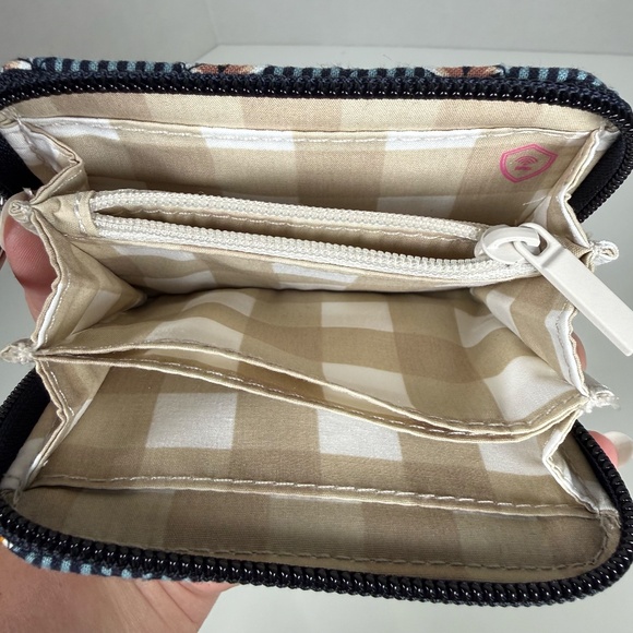 Vera Bradley | RFID Petite Zip-Around Wallet (Bees Navy) - Picture 4 of 4